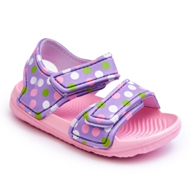 Sandalias Infantiles Espuma Ligeras Estampado Rosa-Morado Malaga