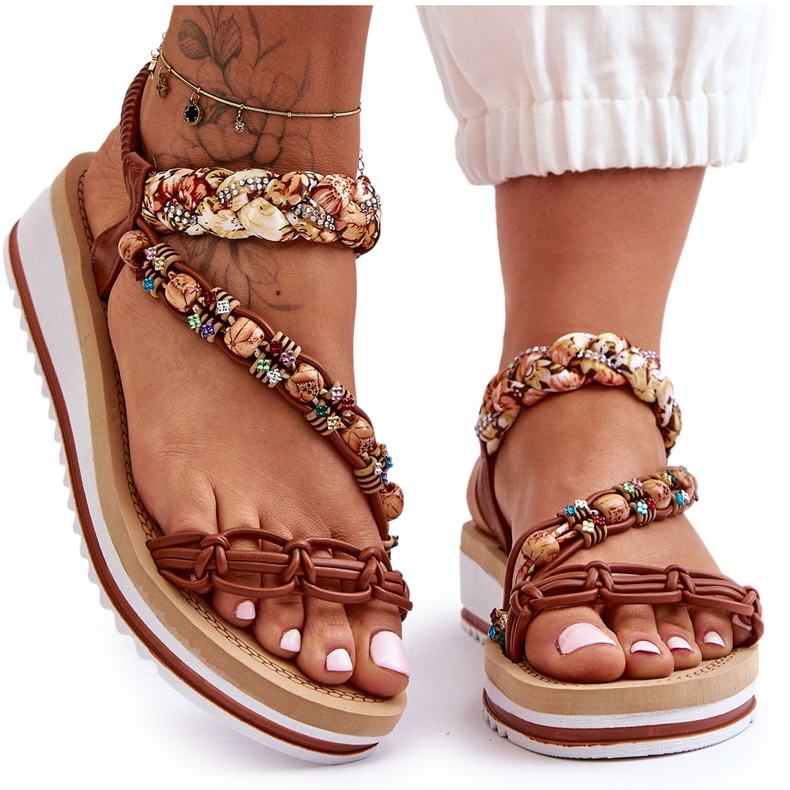 Sandalias Mujer Cómodas Cuña Marrón Jodie