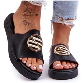 Pantuflas De Mujer Con Adorno Black Secrets negro