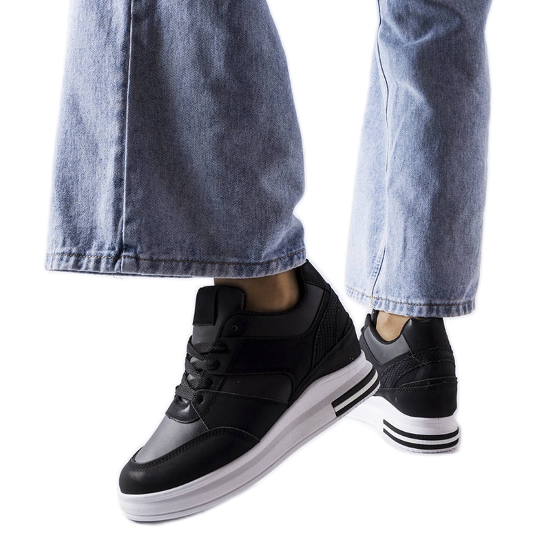 CinqMars zapatillas cuña negras negro CinqMars zapatillas cuña negras negro