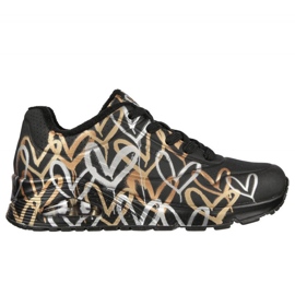 Zapatos Skechers Uno Metálico Amor W 155523/BKGD negro