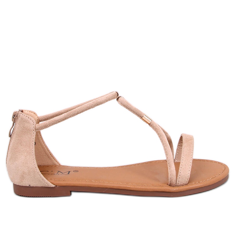 Sandalias de mujer Leehom Nude en ante beige