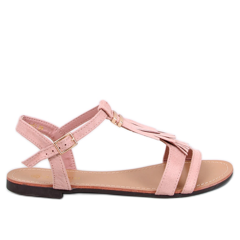 Corbin Pink sandalias con flecos rosado