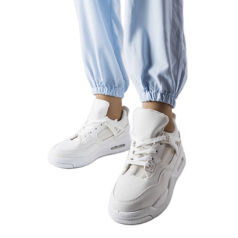 Deportivas blancas de Malas materiales combinados blanco