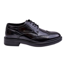 WD1 Zapatos Hombre Lacados Elegantes Negro Gustavo