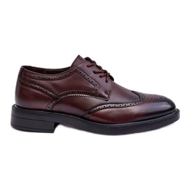 WD1 Zapatos Hombre Piel Elegante Marrón Gustavo