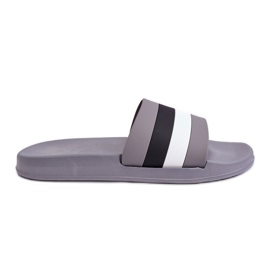 WJ1 Pantuflas Rayas Hombre Vision Gris