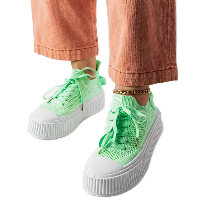 Zapatillas verdes con parte superior elástica de Jardine