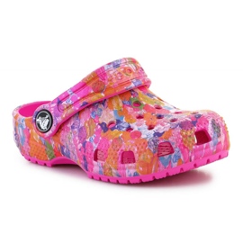 Zuecos Crocs Classic Hyper Real Jr. 208451-90H rosa
