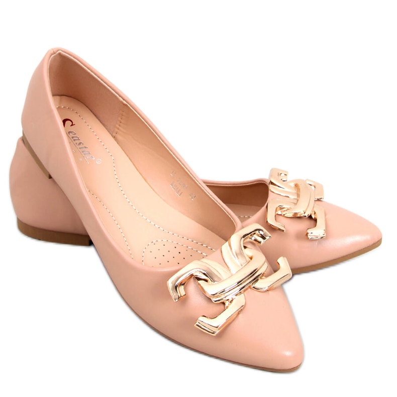 Bailarinas elegantes con hebilla de Simon Khaki beige Bailarinas elegantes con hebilla de Simon Khaki beige