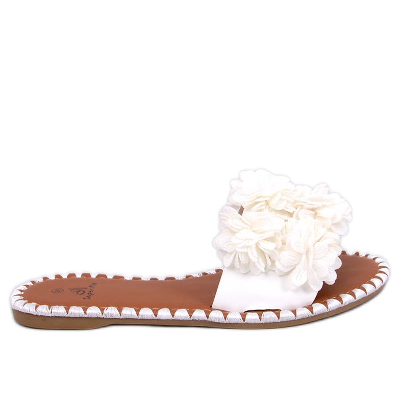 Pantuflas Prima Flores Blancas blanco