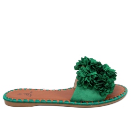 Pantuflas Prima Green flores verde
