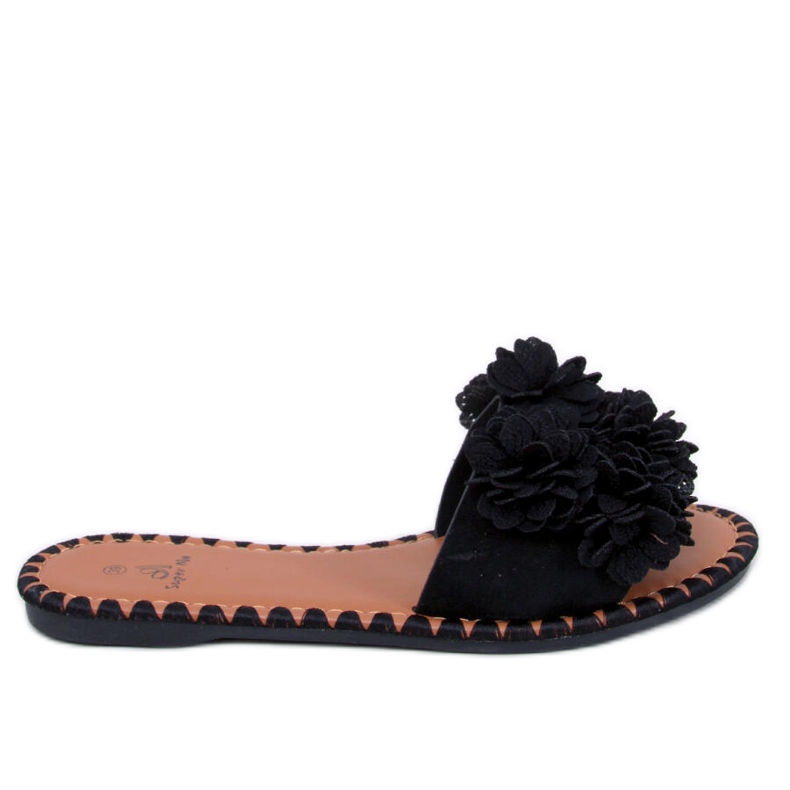Pantuflas Prima Flores Negras negro