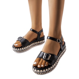 Sandalias de plataforma negras de Manuel negro