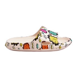 WJ1 Pantuflas Infantiles Espuma Ligera Motivo León Beige Esther