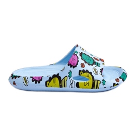 WJ1 Chanclas Infantiles Espuma Ligera Motivo León Azul Esther