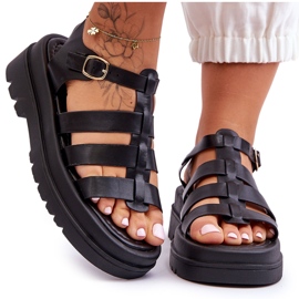 Sandalias De Piel Con Tiras Colet Negras negro Sandalias De Piel Con Tiras Colet Negras negro
