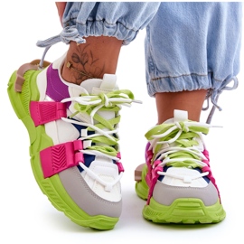 PS1 Deportivas De Mujer Con Cordones De Moda Verde-Rosa ¡Relájate! PS1 Deportivas De Mujer Con Cordones De Moda Verde-Rosa ¡Relájate!