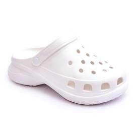 Pantuflas De Espuma Crocs Con Suela Gruesa Blanco Katniss