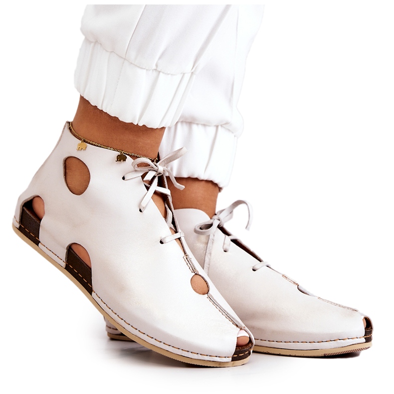 Maciejka 03426-25 Botas de Cuero Ligero Beige Claro