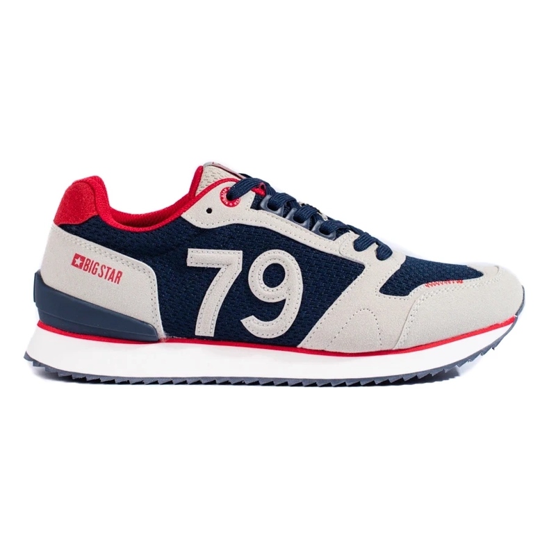 Deportivas de hombre LL174256 Big Star azul marino y beige