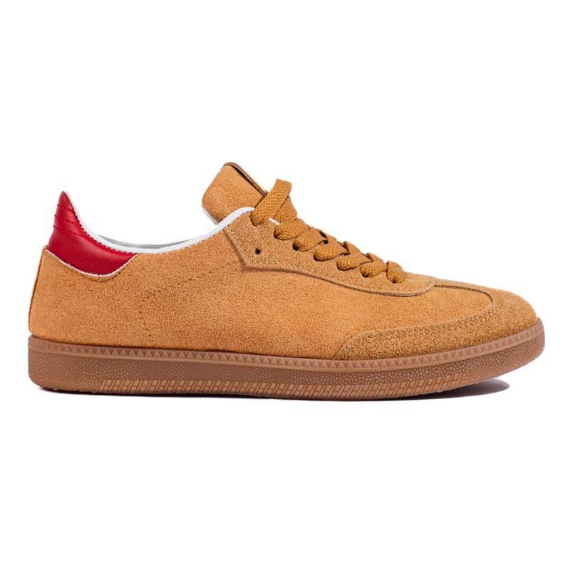 Deportivas Shelovet de ante marrón beige