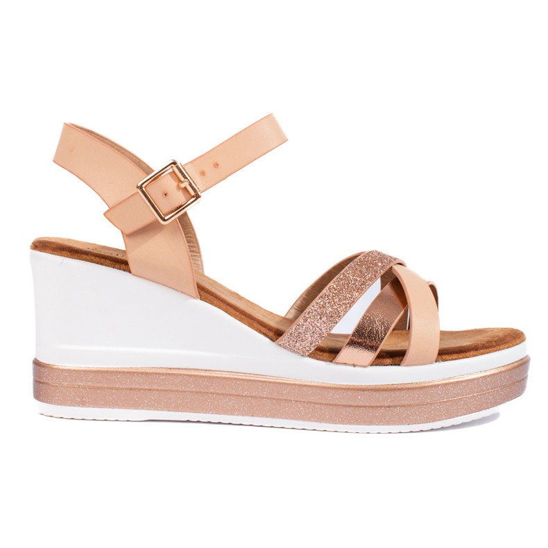 Sandalias mujer cuña Shelovet beige Sandalias mujer cuña Shelovet beige
