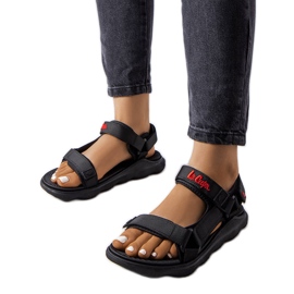 Lee Cooper LCW-23-34-1695L sandalias negras negro