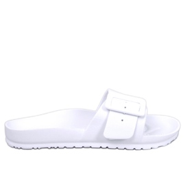 Chanclas de goma con hebilla Romero White blanco Chanclas de goma con hebilla Romero White blanco