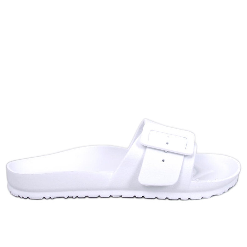 Chanclas de goma con hebilla Romero White blanco