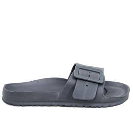 Chanclas de goma Romero Grey con hebilla gris
