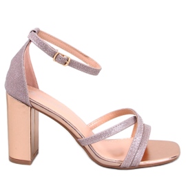 Sandalias de tacón Elizabeth Champagne rosa