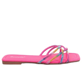 Pantuflas Rexha Fucsia Strass rosa
