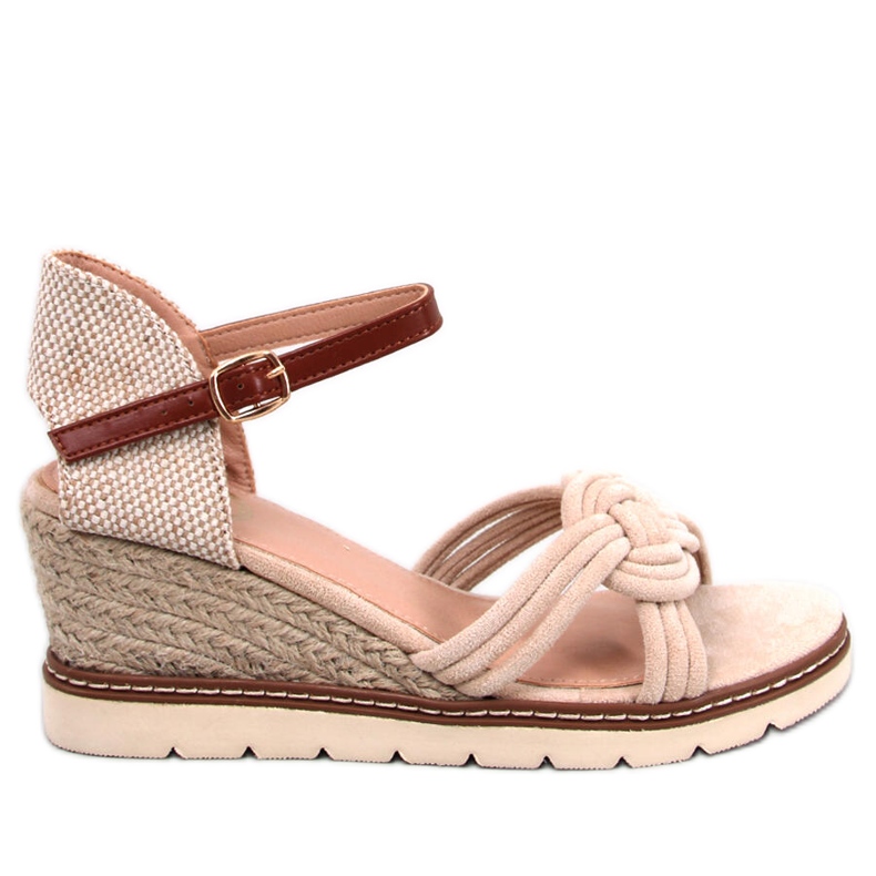 Sandalias con cuña Tedder Beige