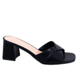 Poncia Sandalias negras de tacón bajo negro
