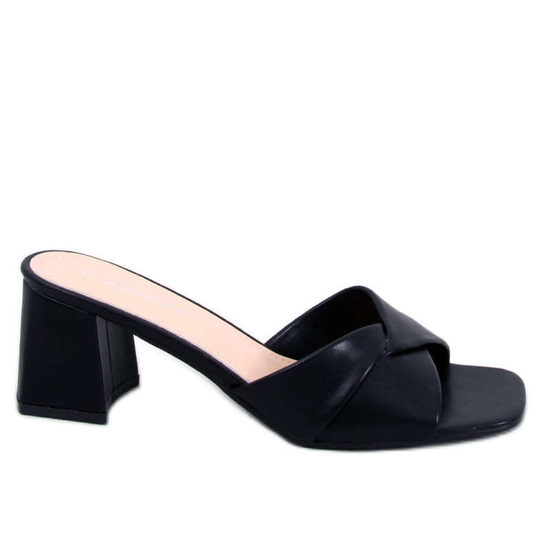 Poncia Sandalias negras de tacón bajo negro