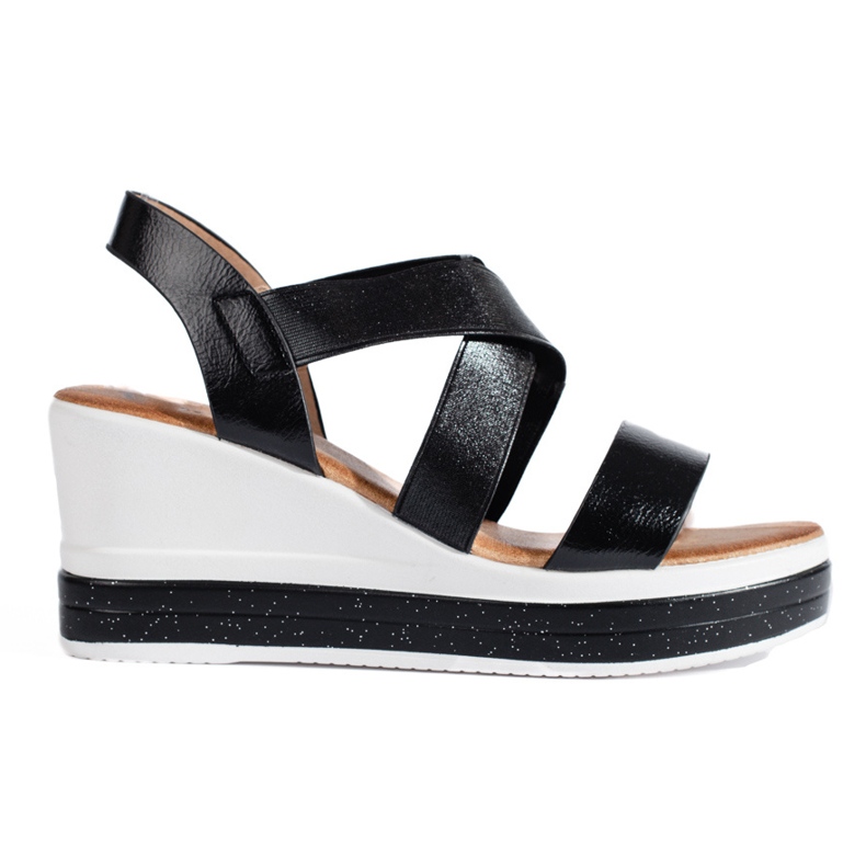 Sandalias de cuña Shelovet negras negro