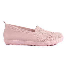 Zapatillas slip-on de mujer de textil Shelovet slip on rosa rosado