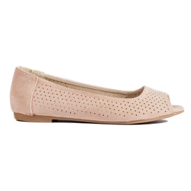 Bailarinas mujer caladas beige Shelovet