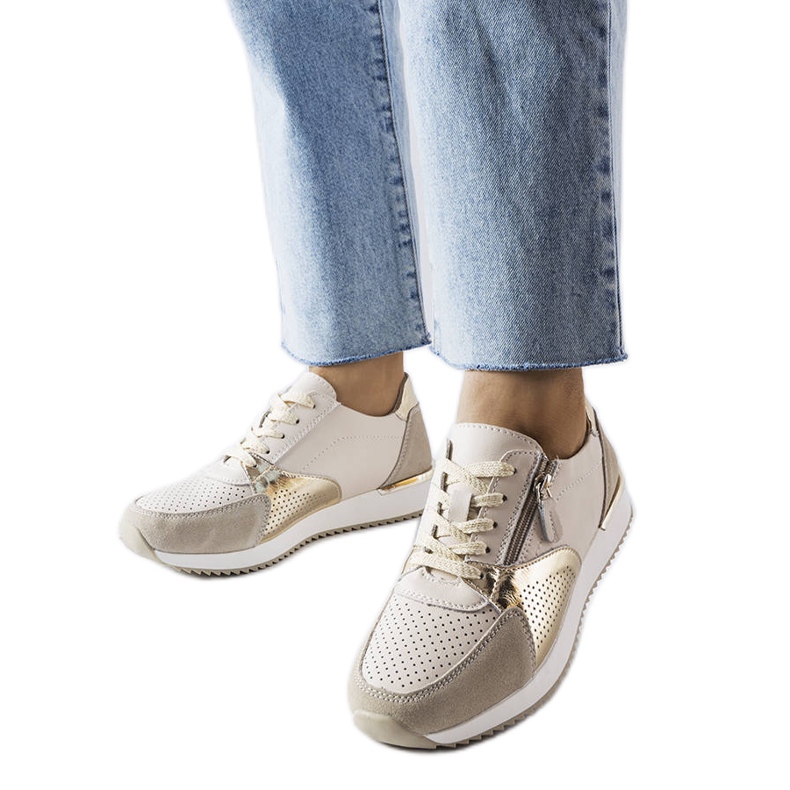 Goodin Zapatos beige calados en piel de Galileo