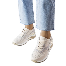Goodin Zapatillas perforadas beige de Manfrin