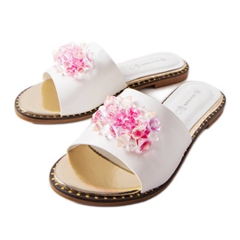 Inna Babuchas blancas con cristales Lowa blanco