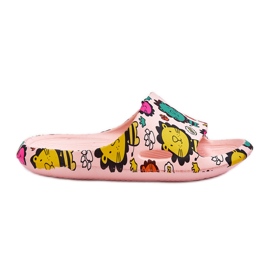WJ1 Pantuflas Infantiles Espuma Ligera Motivo León Rosa Esther rosado
