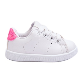 FR1 Deportivas Infantiles Blanco-Rosa Neón Brillo