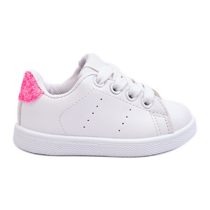 FR1 Deportivas Infantiles Blanco-Rosa Neón Brillo