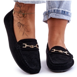 Mocasines Clásicos Mujer Ante Negro Corinell