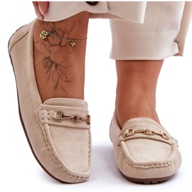 Mocasines Clásicos Mujer Ante Beige Corinell