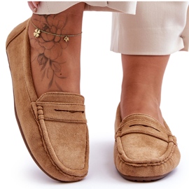 Mocasines Mujer Ante Camel marrón