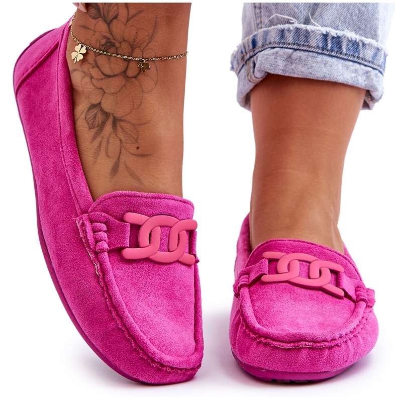 Mocasines Mujer Ante Moda Rosa Rabell rosado