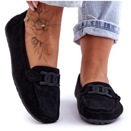 Mocasines Mujer Ante Moda Negro Rabell